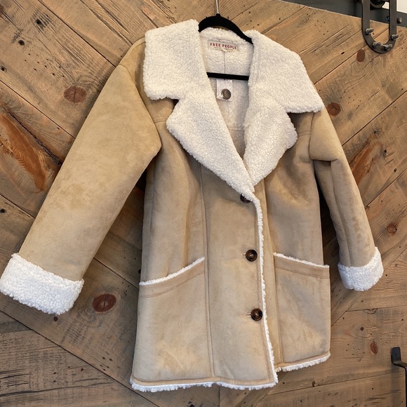 Free People Diogo Coat / Ivory Combo size XS NWT - Picture 8 of 16